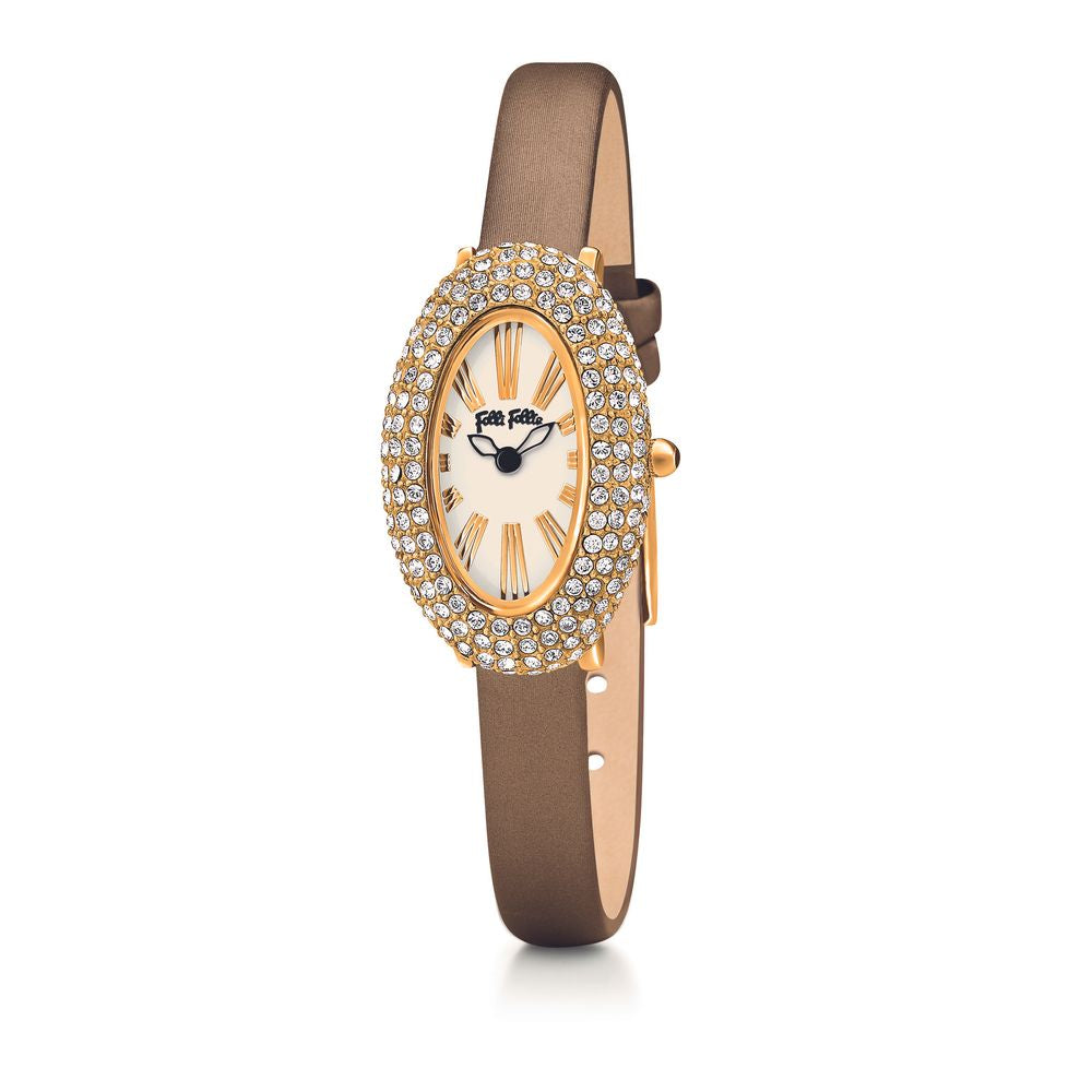 Folli Follie Gold Leather Watch