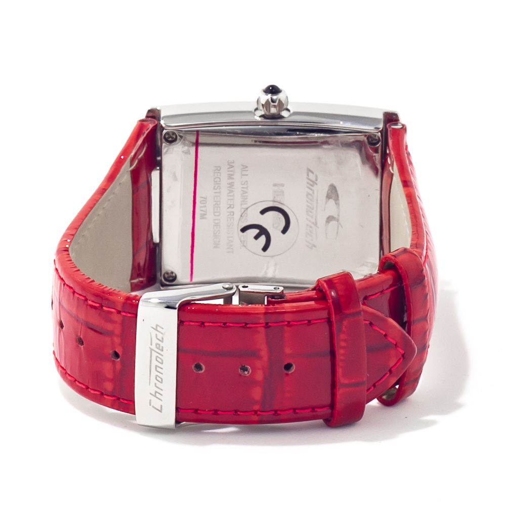 Chronotech Red Leather Watch