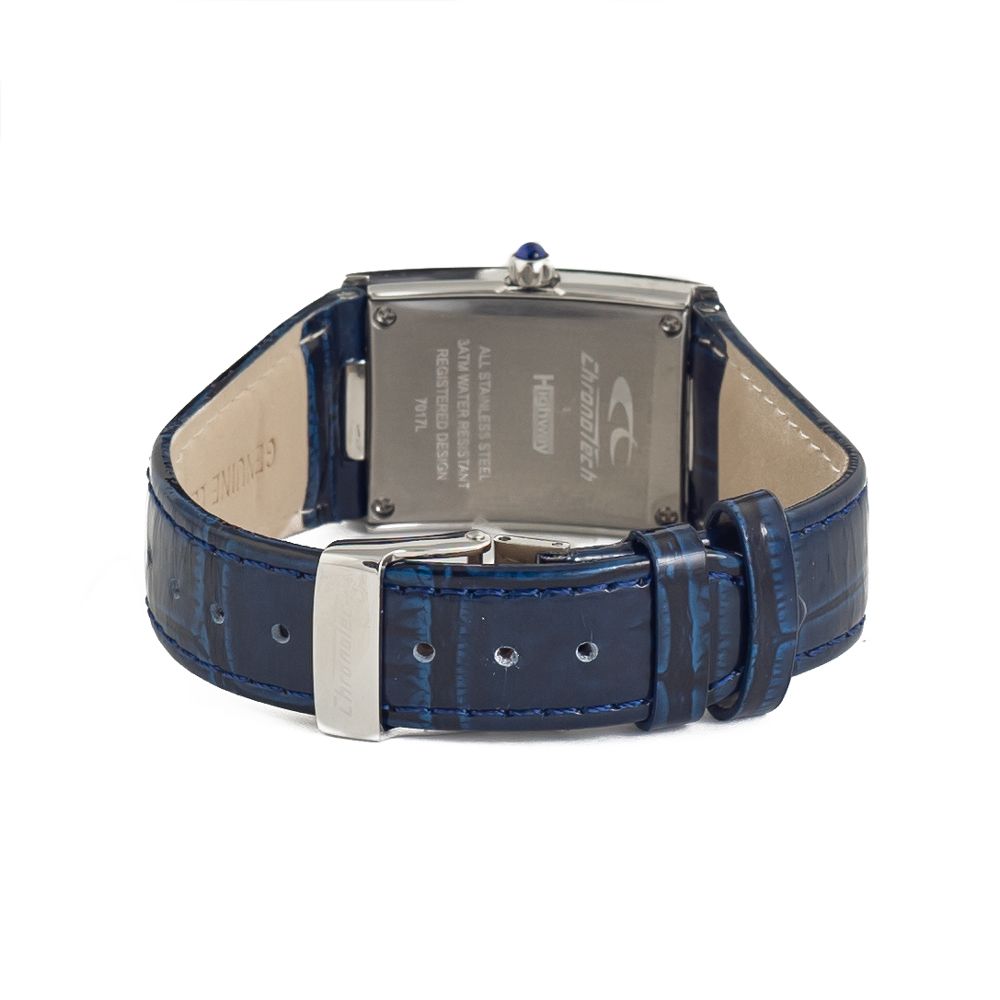 Chronotech Blue Leather Watch