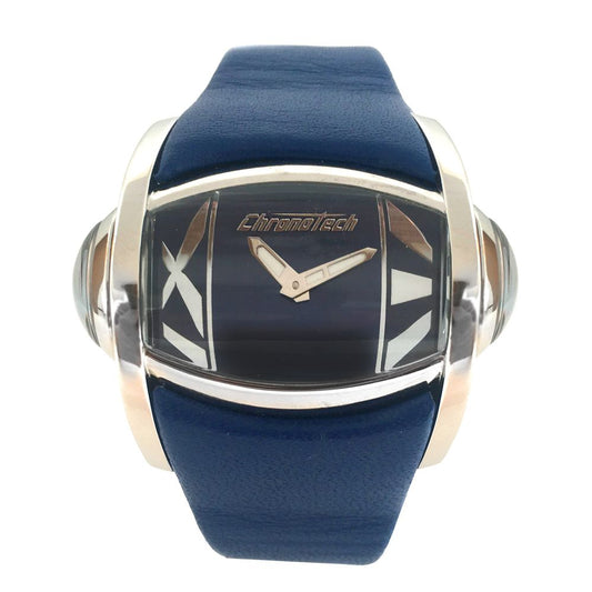 Chronotech Blue Leather Watch