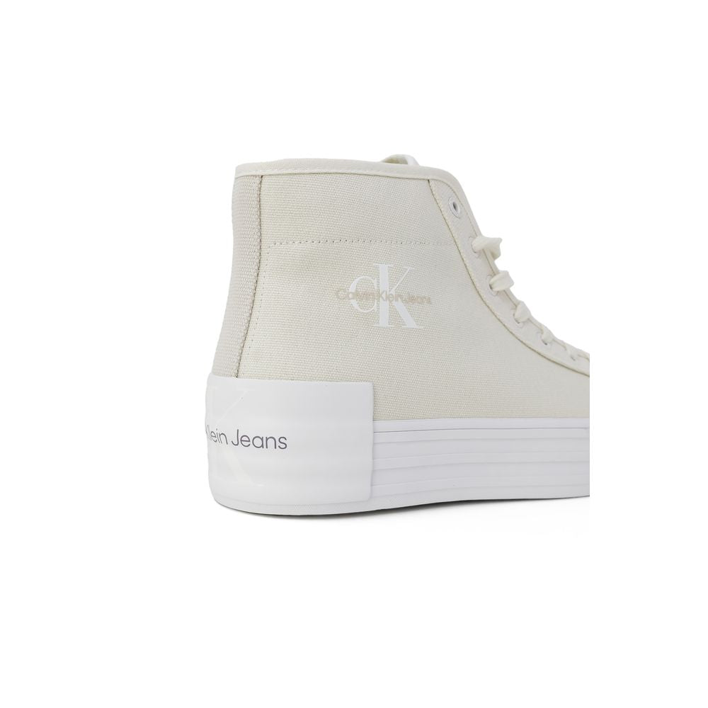 Calvin Klein Jeans Beige Cotton Cotton Sneaker