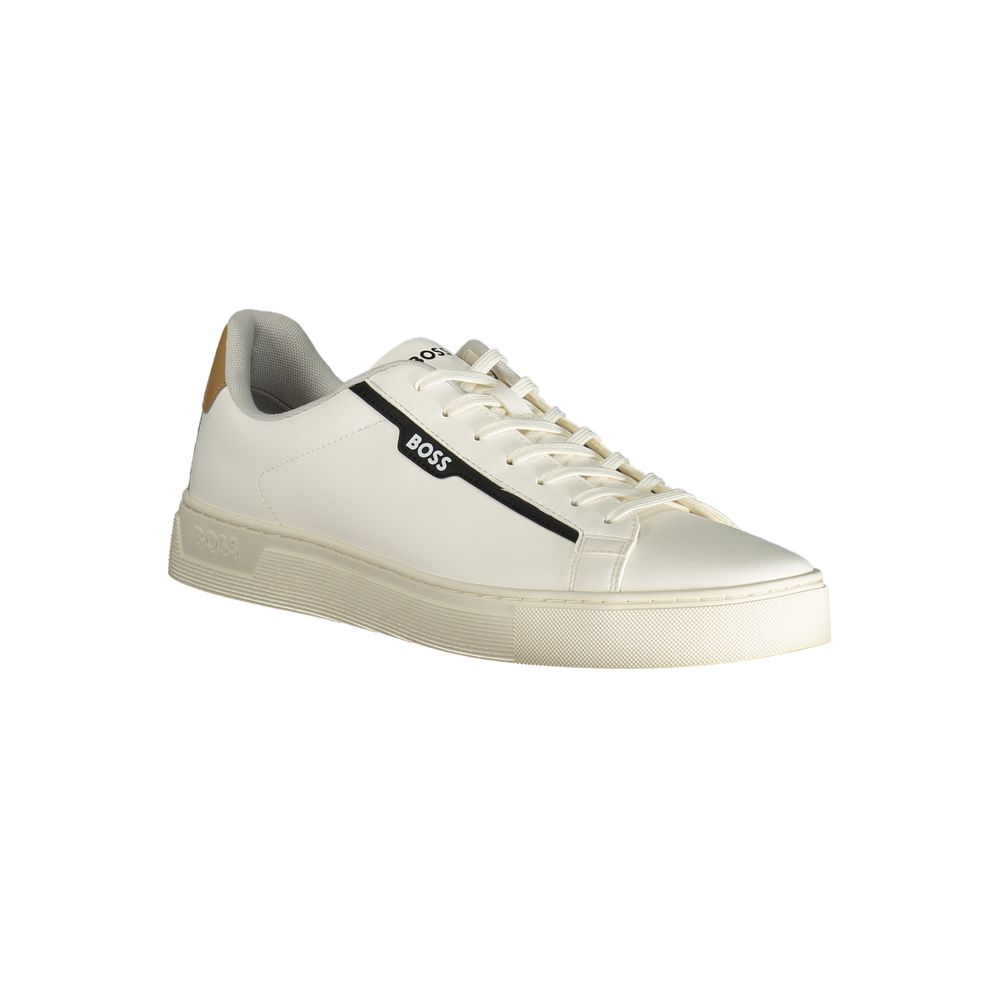 Hugo Boss White Polyester Men Sneaker