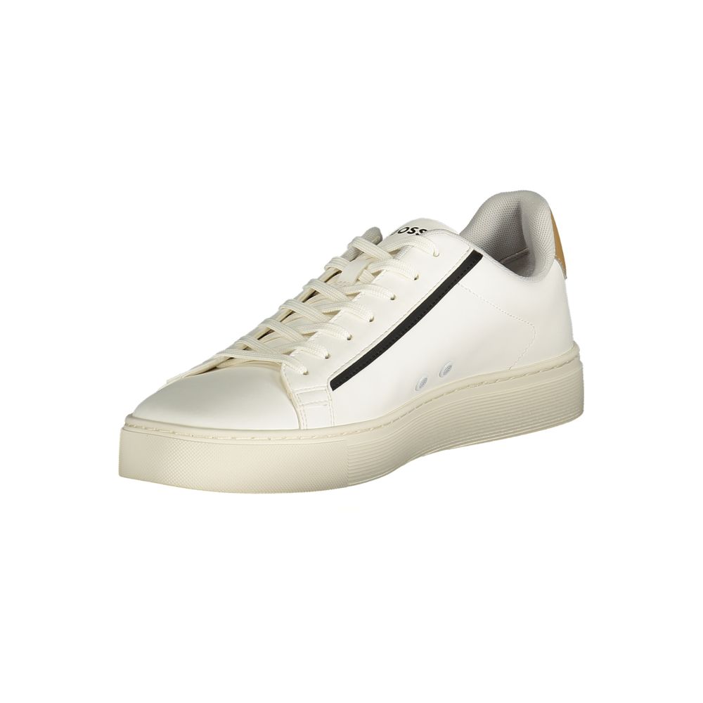 Hugo Boss White Polyester Men Sneaker