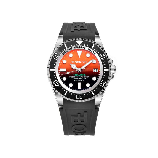 Bobroff Black Rubber Watch