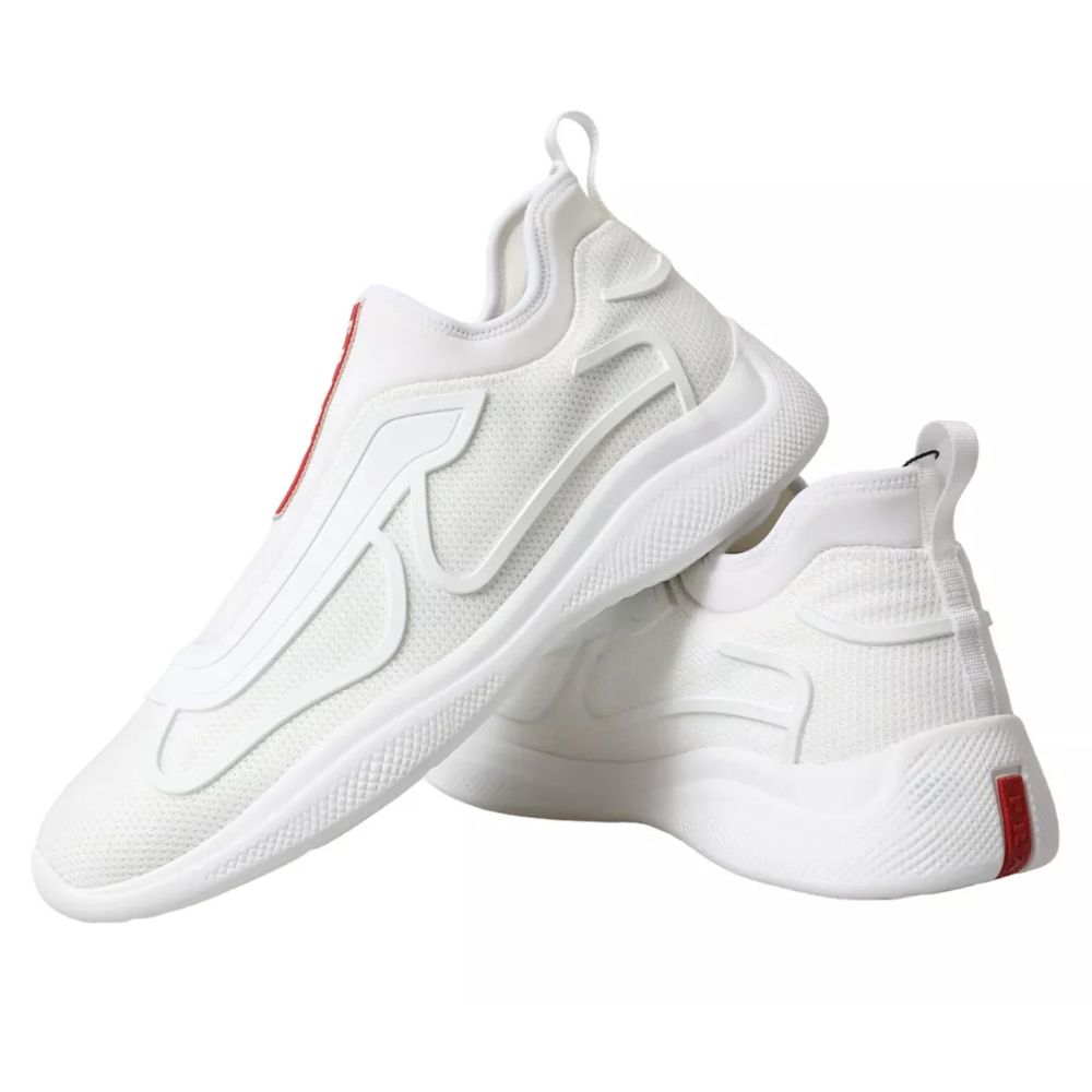 Prada White Nylon Sneaker