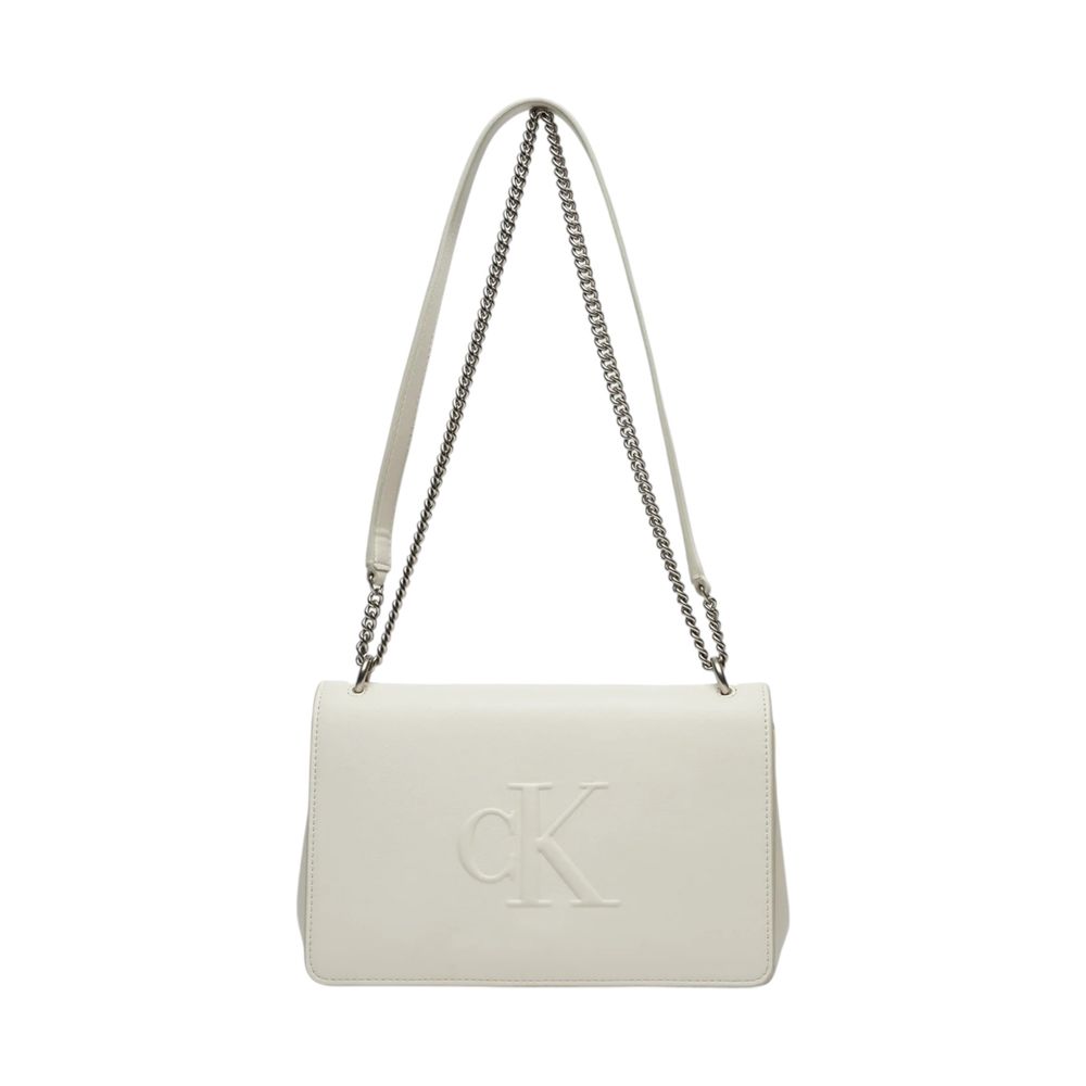 Calvin Klein Cream Polyethylene Handbag