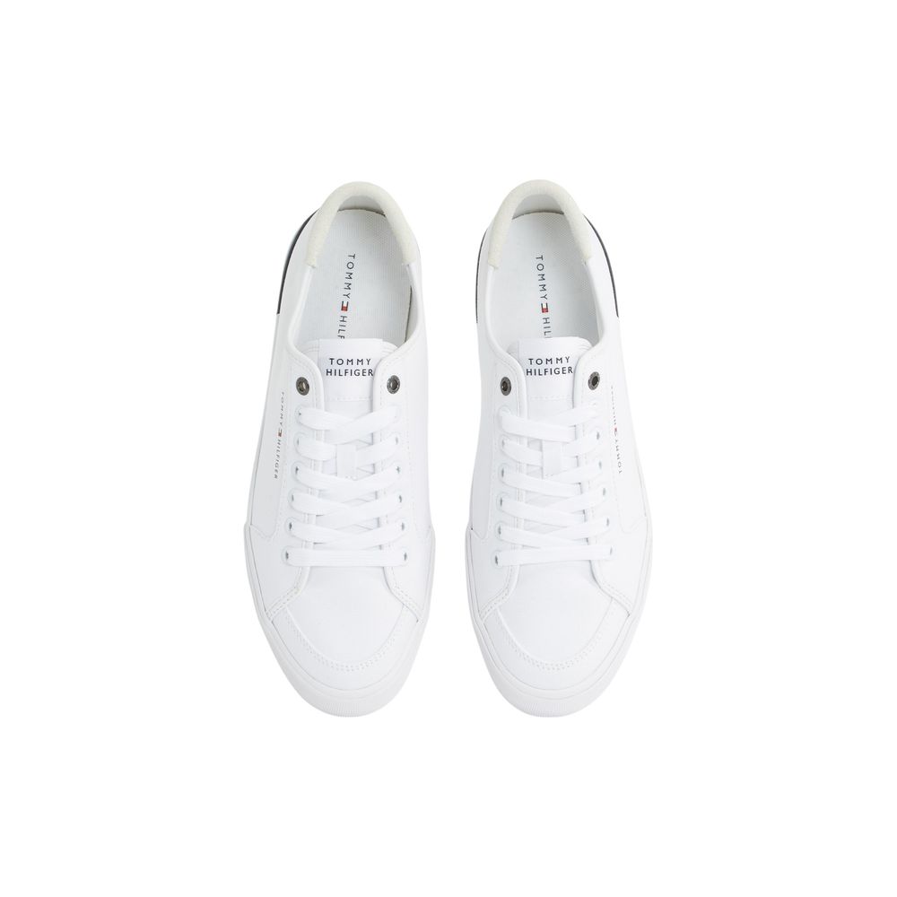 Tommy Hilfiger White Recycled Cotton Sneaker