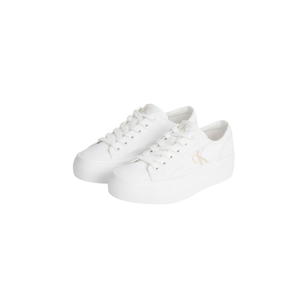 Calvin Klein Jeans White Recycled Cotton Sneaker