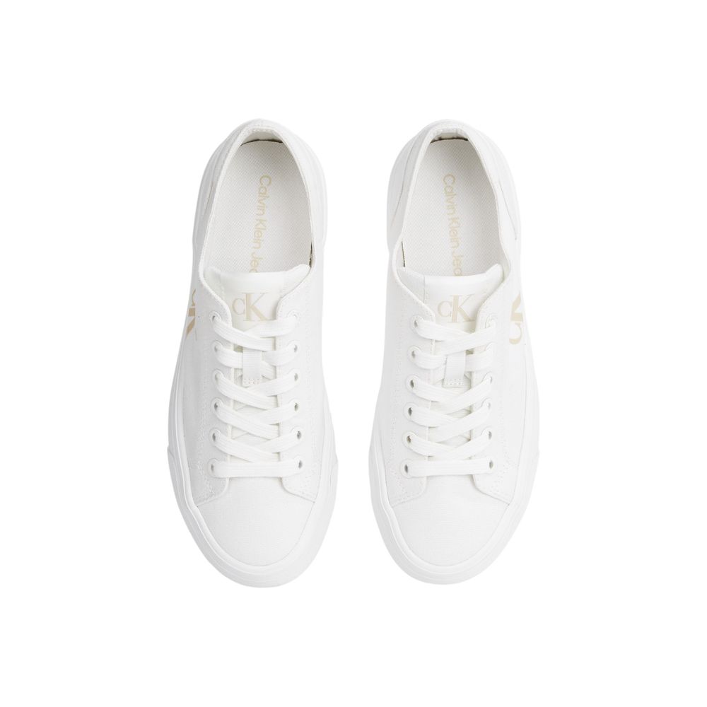 Calvin Klein Jeans White Recycled Cotton Sneaker