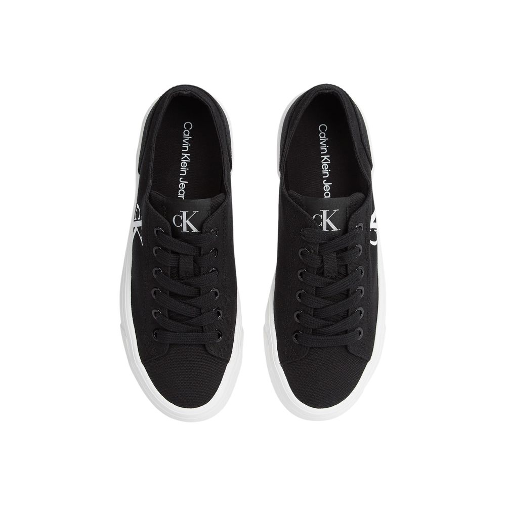 Calvin Klein Jeans Black And White Recycled Cotton Sneaker