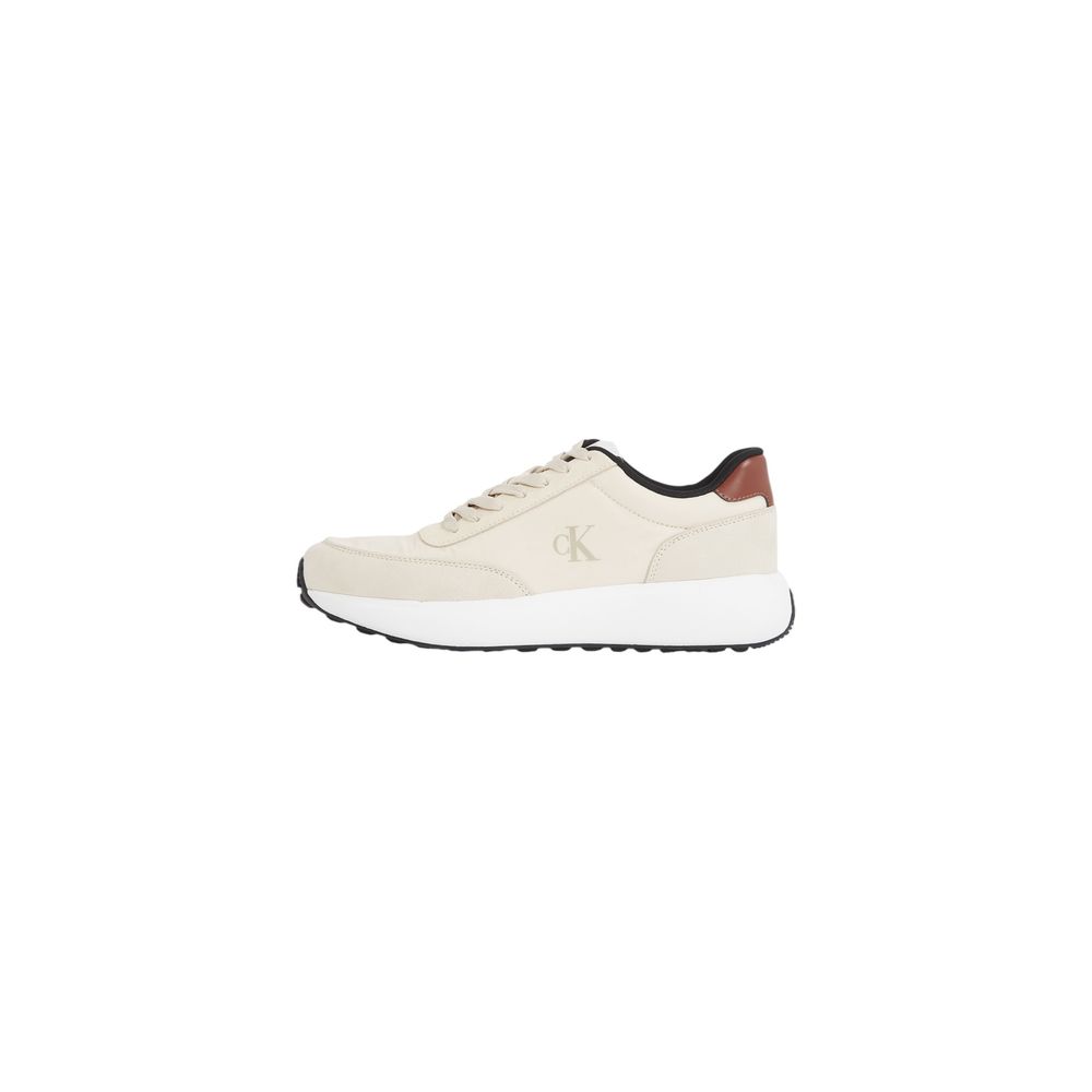 Calvin Klein Jeans Cream Leather Sneaker