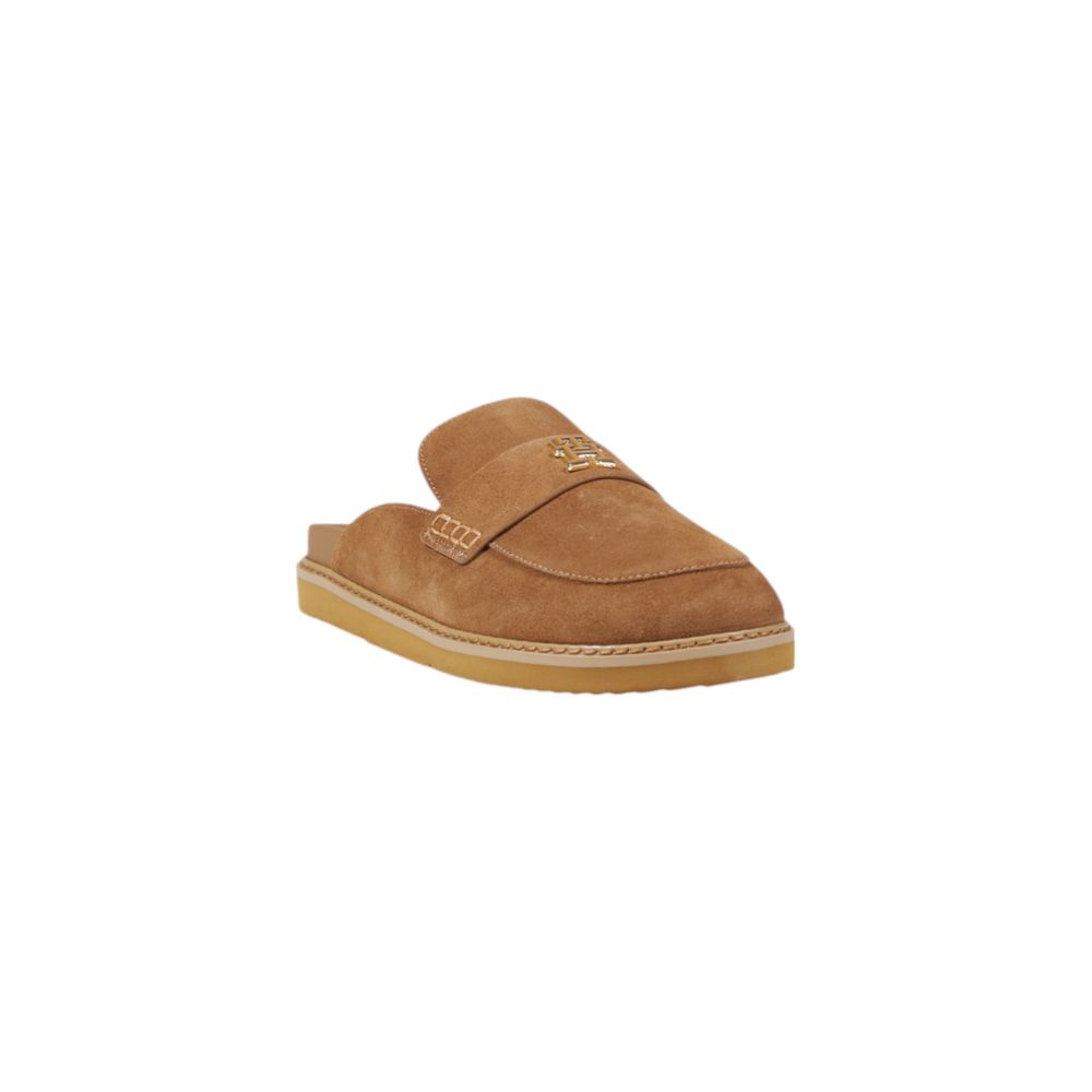 Tommy Hilfiger Beige Leather Flat Shoe