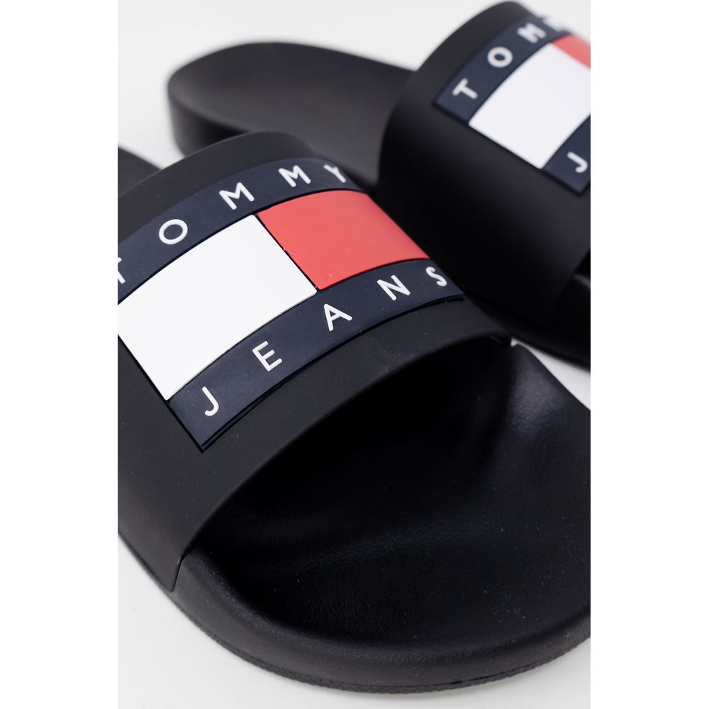 Tommy Hilfiger Jeans Black Polyethylene Sandal