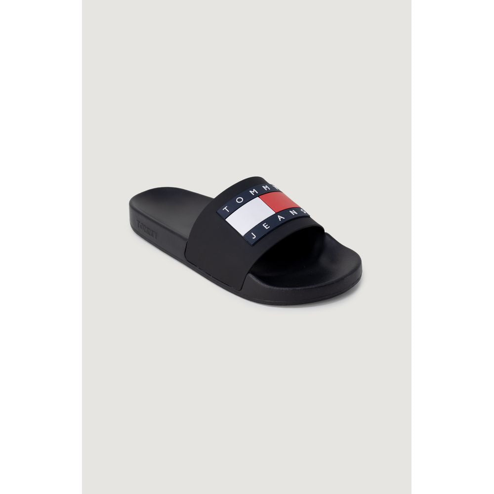 Tommy Hilfiger Jeans Black Polyethylene Sandal