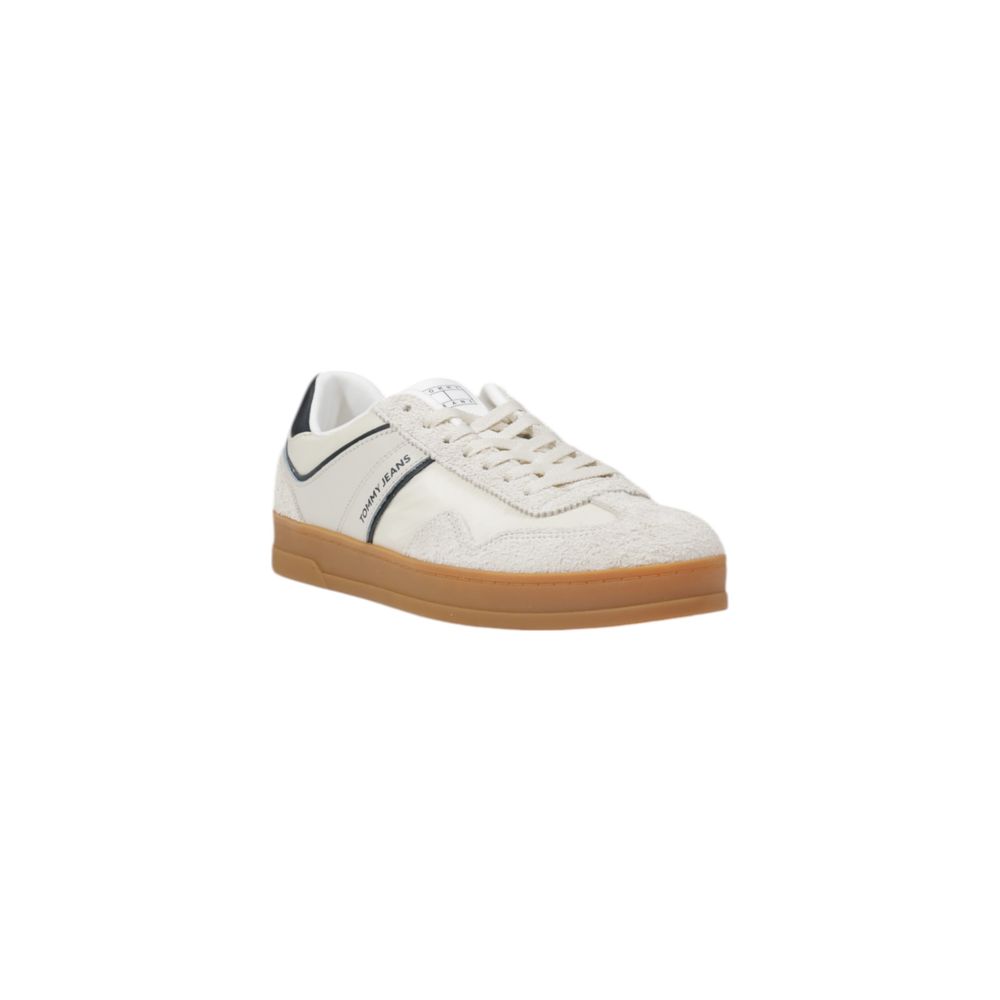 Tommy Hilfiger Jeans Cream Leather Sneaker