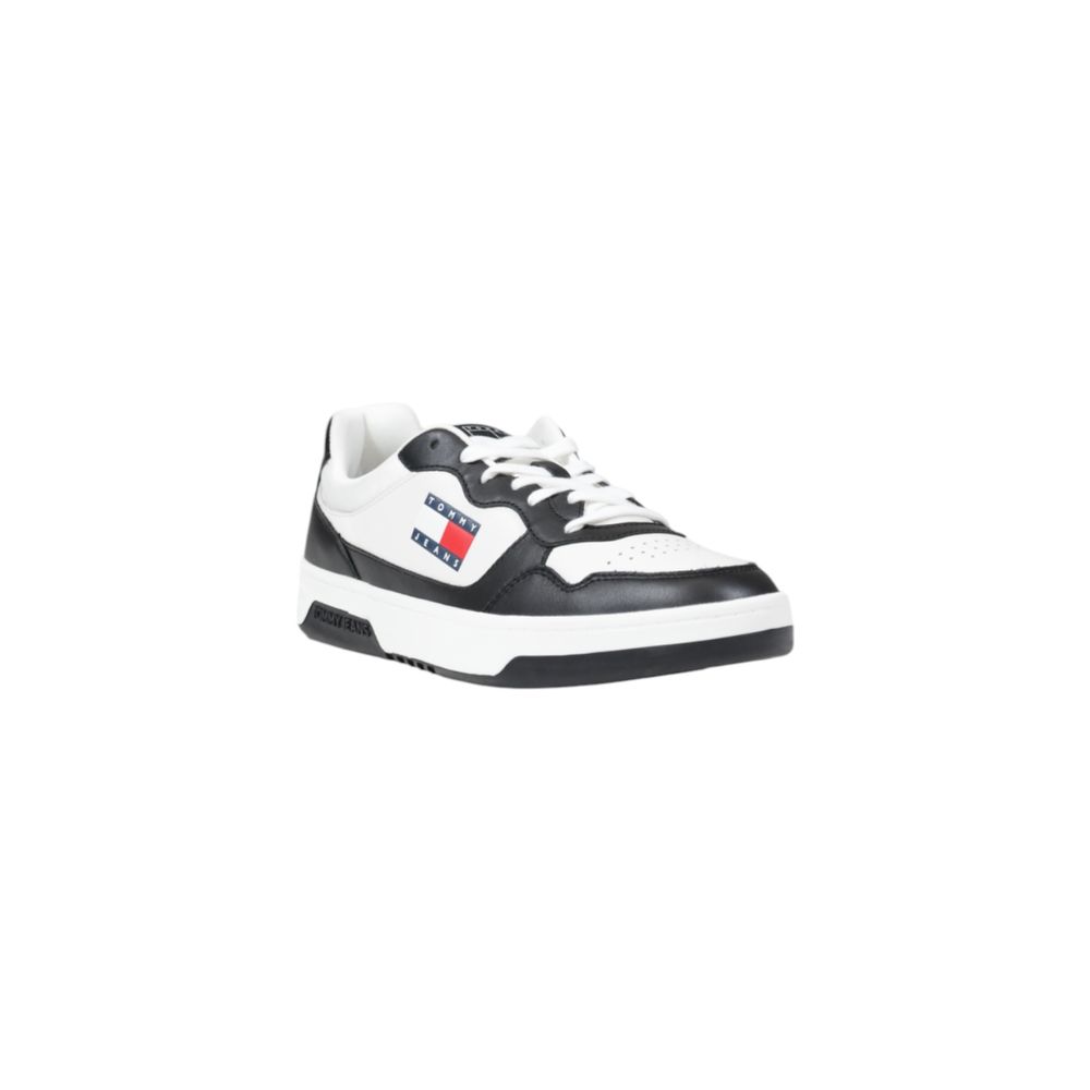 Tommy Hilfiger Jeans Black And White Leather Sneaker