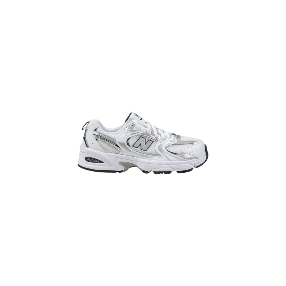 New Balance Silver Synthetic Material Sneaker