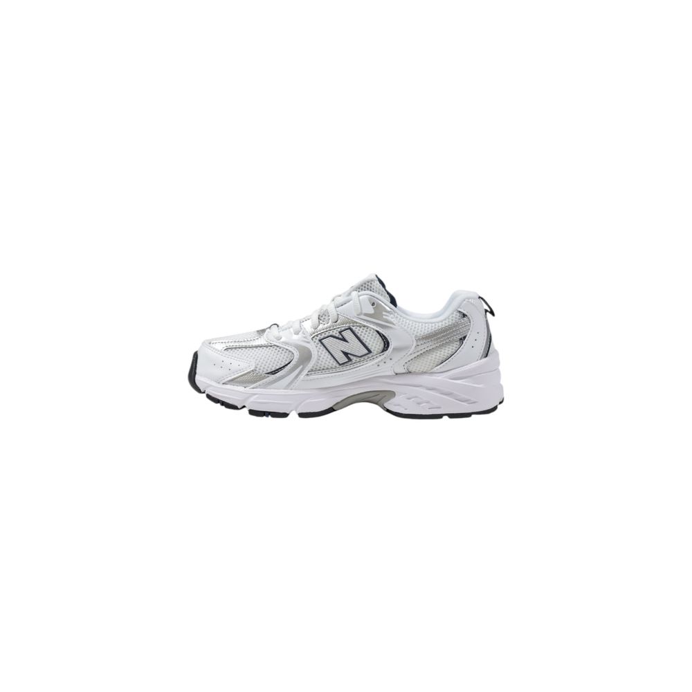 New Balance Silver Synthetic Material Sneaker