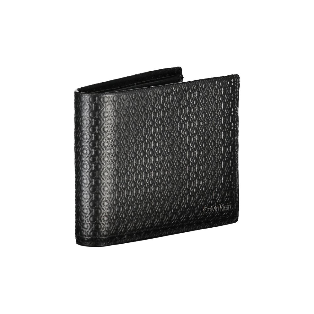 Calvin Klein Sleek Black Leather Bifold Wallet with RFID Block