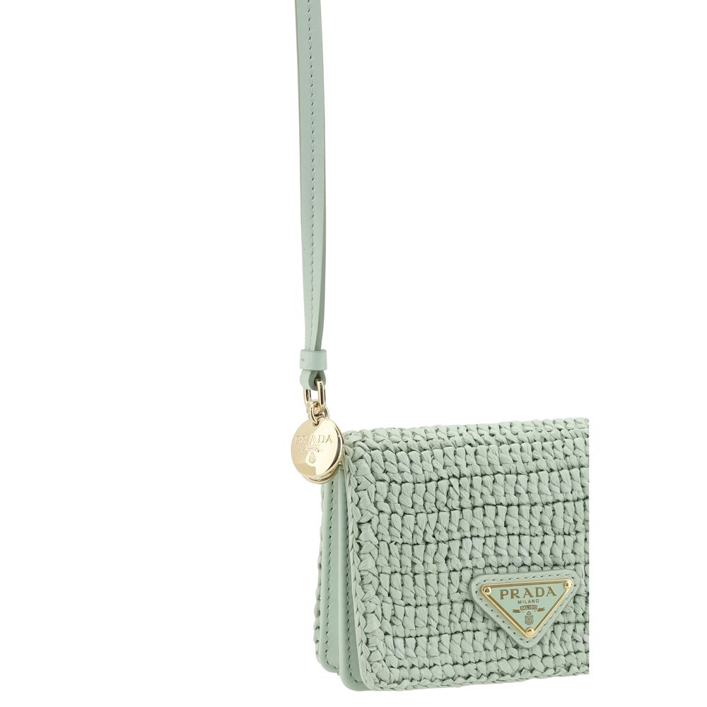 Prada Raffia Card Holder