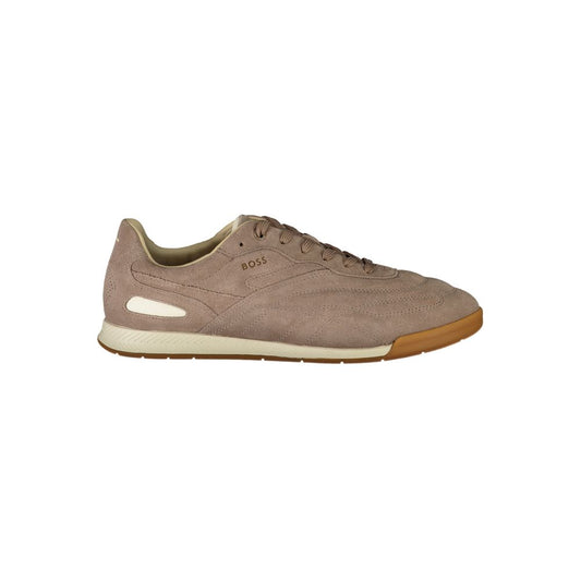 Hugo Boss Brown Leather Men Sneaker