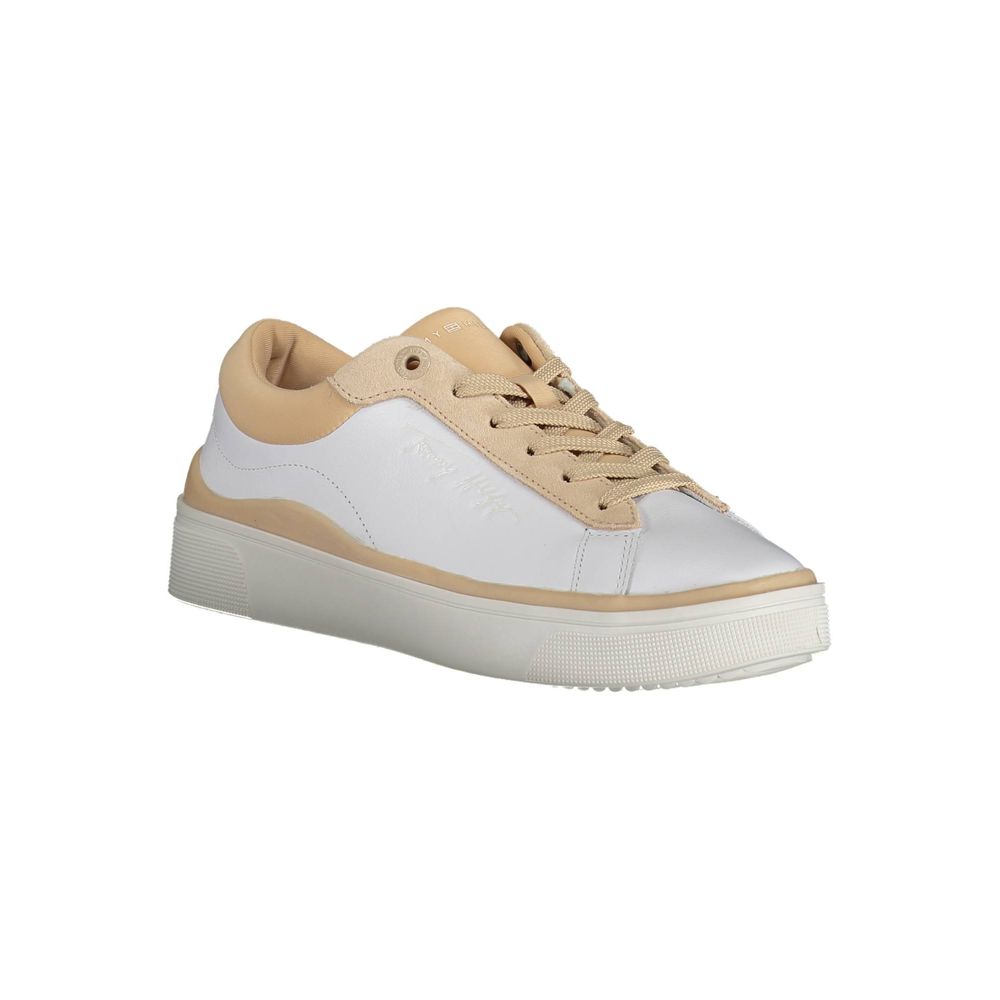 Tommy Hilfiger White Leather Women Sneaker