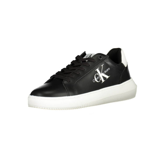 Calvin Klein Sleek Black Lace-Up Sports Sneakers